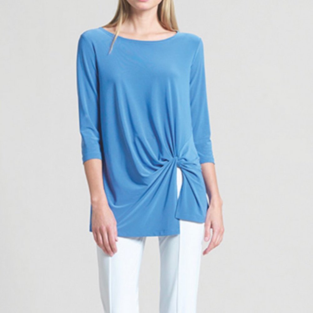 Clara Sun Woo Ruched Side Tunic in Periwinkle